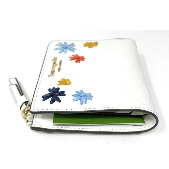 Kate Spade Reiley Raffia Small L-Zip Bifold Wallet - Picture 3 of 5